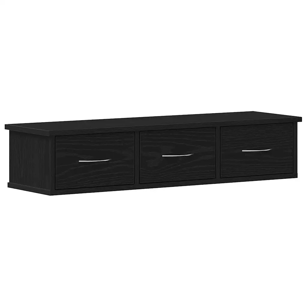 Armadietto a Muro | Mobile a Parete Rovere Nero 88x26x18,5 cm in Truciolato