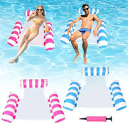 Piuma per Bambino con Boccia per Piscina Inflabile con Pompata per aria 4-in-1 Divano Galleggiante per adulti Piuma per Piscina Portatile - Set da 2