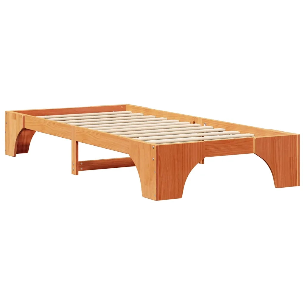 Struttura del letto Marrone cerato 90 x 200 cm Pino massello 872964