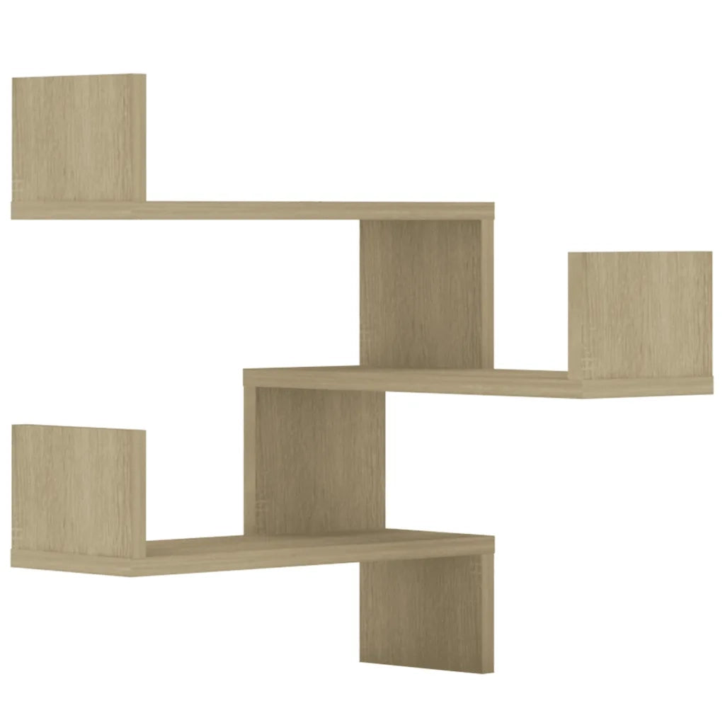 2 pz Scaffali Angolari Muro | Mensola a parete Sonoma 40x40x50cm Legno Multistrato