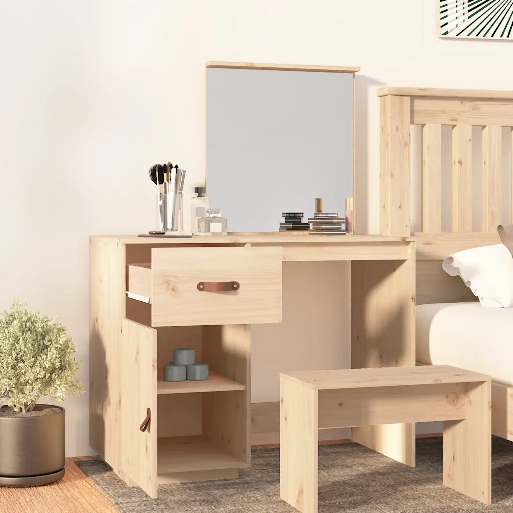 Toeletta 95x50x134 cm in Legno Massello di Pino 820087