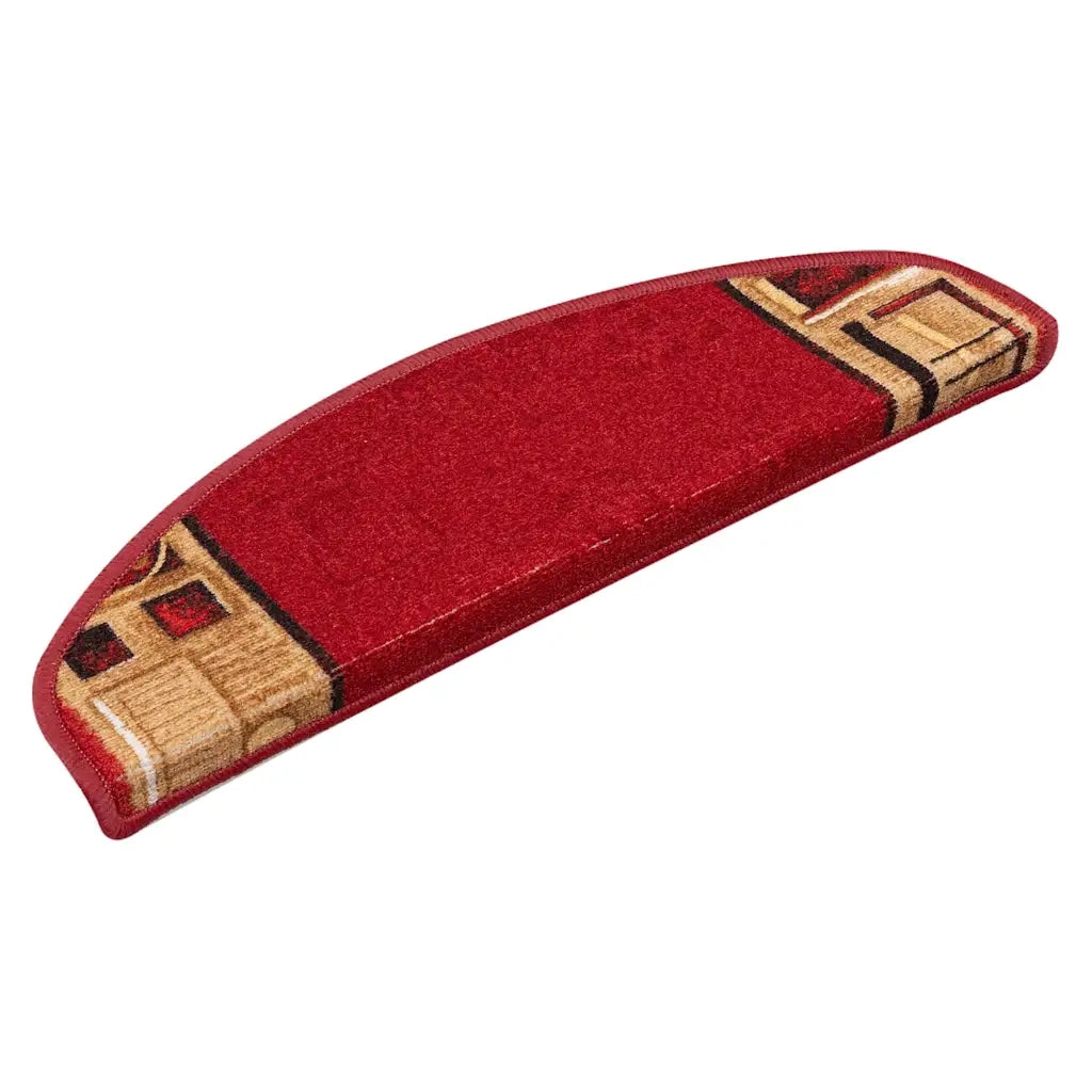 Tappetini per Scale Autoadesivi 5 pz 65x21x4 cm Rossi 149830