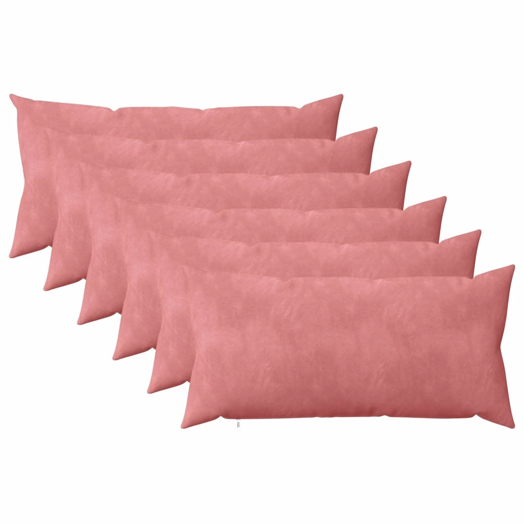 Cuscino con cuscino HEERLEN 6 pz Rosa Velluto 925296