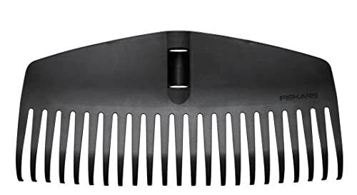 Fiskars 1063089 Solid Testa Rastrello per Foglie 23 Rebbi in Polipropilene 42 cm colore Nero