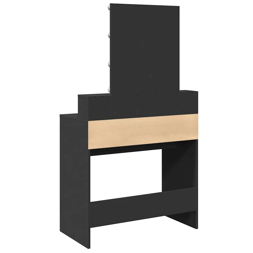Toeletta | Tavolo da Trucco con LED Nera 80x41x144,5 cm