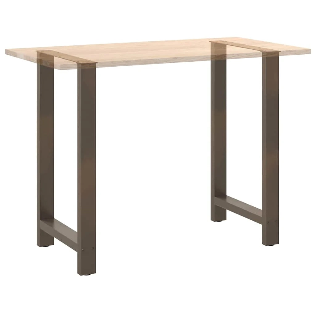 Set di 2 gambe per tavolo da bar 60 x 100 cm con piedini regolabili estetica moderna in acciaio naturale 02_0057587