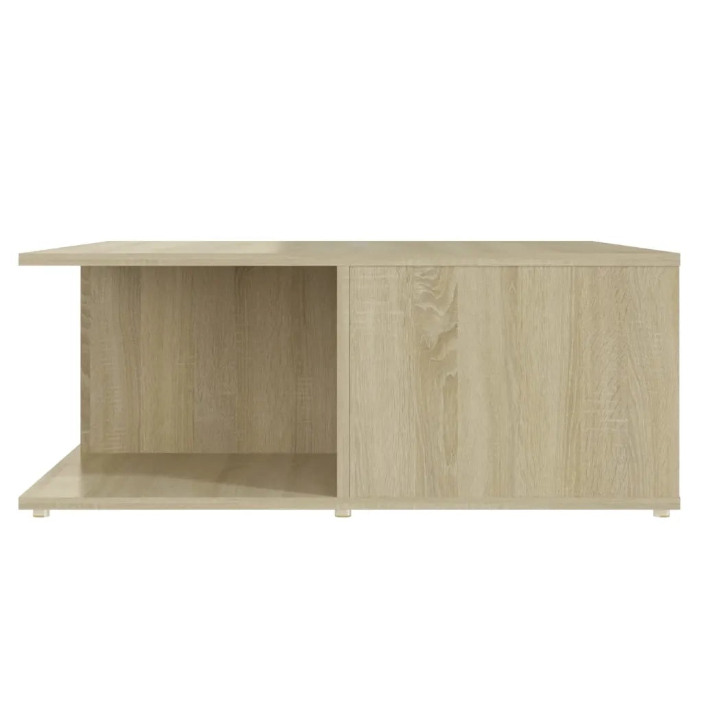 Tavolino Salotto-Tavolino da soggiorno-Tavolo Bianco e Rovere Sonoma 80x80x31cm Multistrato