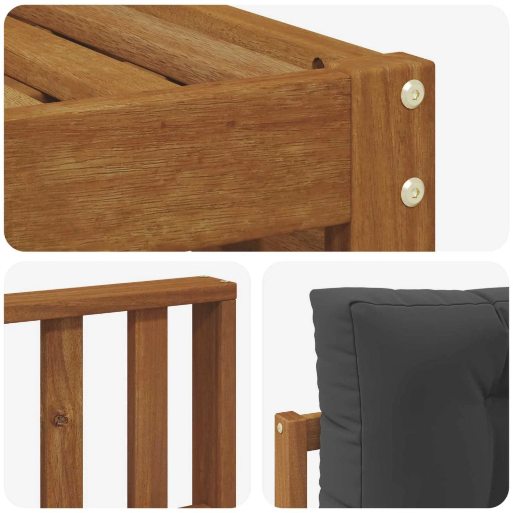 Set di divani da esterno con cuscino 4 pcs Naturale e Antracite 3373252
