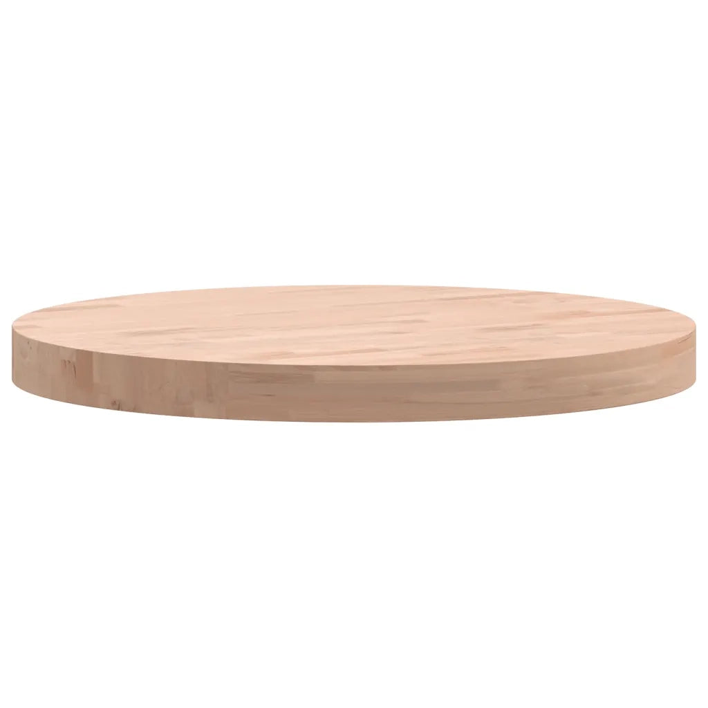 Piano per Tavolo | Superficie Tavolo | Piano Scrivania ?50x4 cm Rotondo in Legno Massello di Faggio
