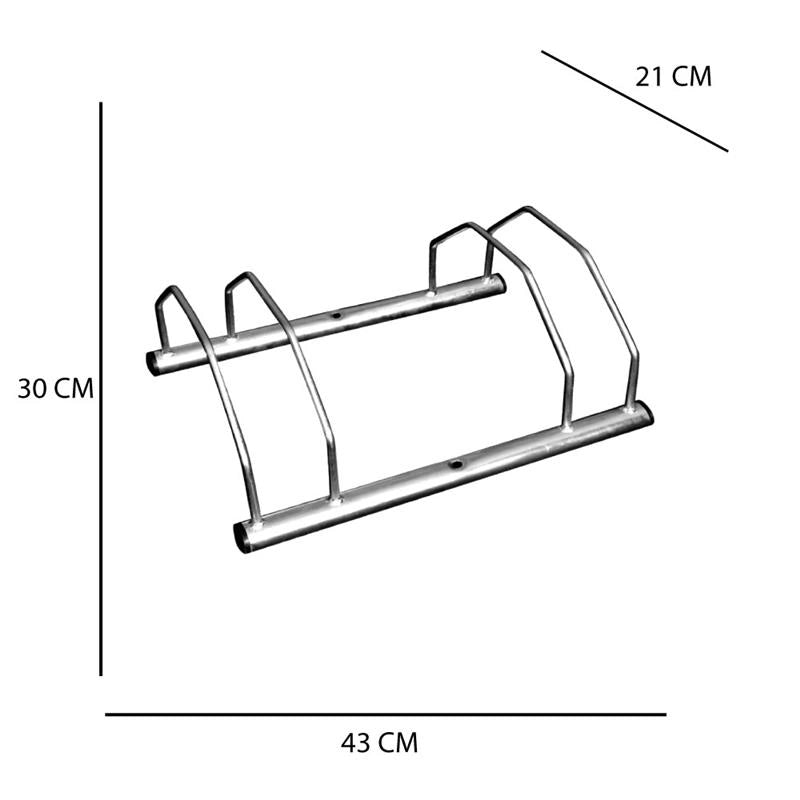 RASTRELLIERA PORTABICI 2 POSTI IN ACCIAIO ZINCATO 42X30X21 CM