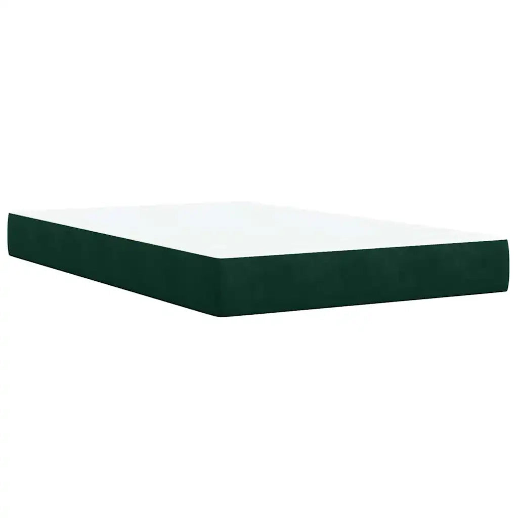 Giroletto a Molle con Materasso Verde Scuro 120x200 cm Velluto 3290891