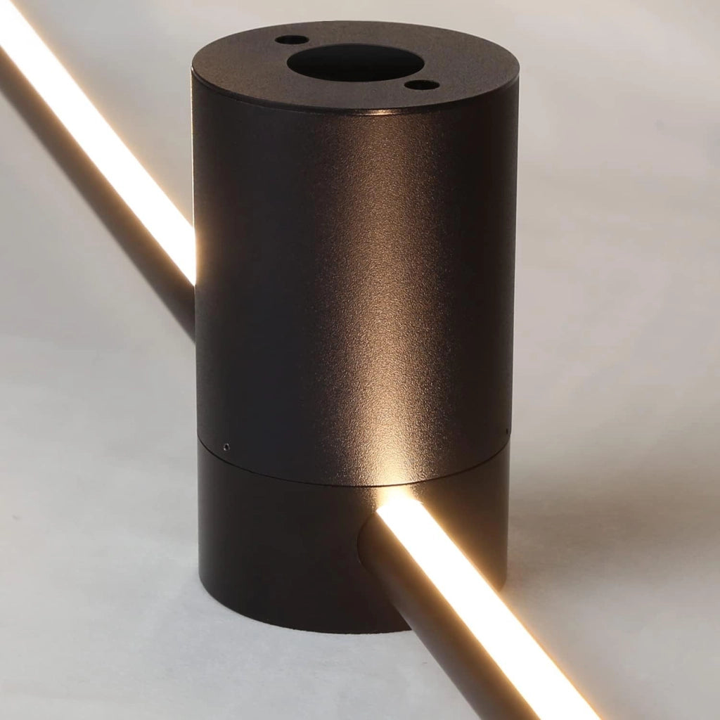 ZMH Applique da parete a LED per interni nera moderna 60cm girevole per scale