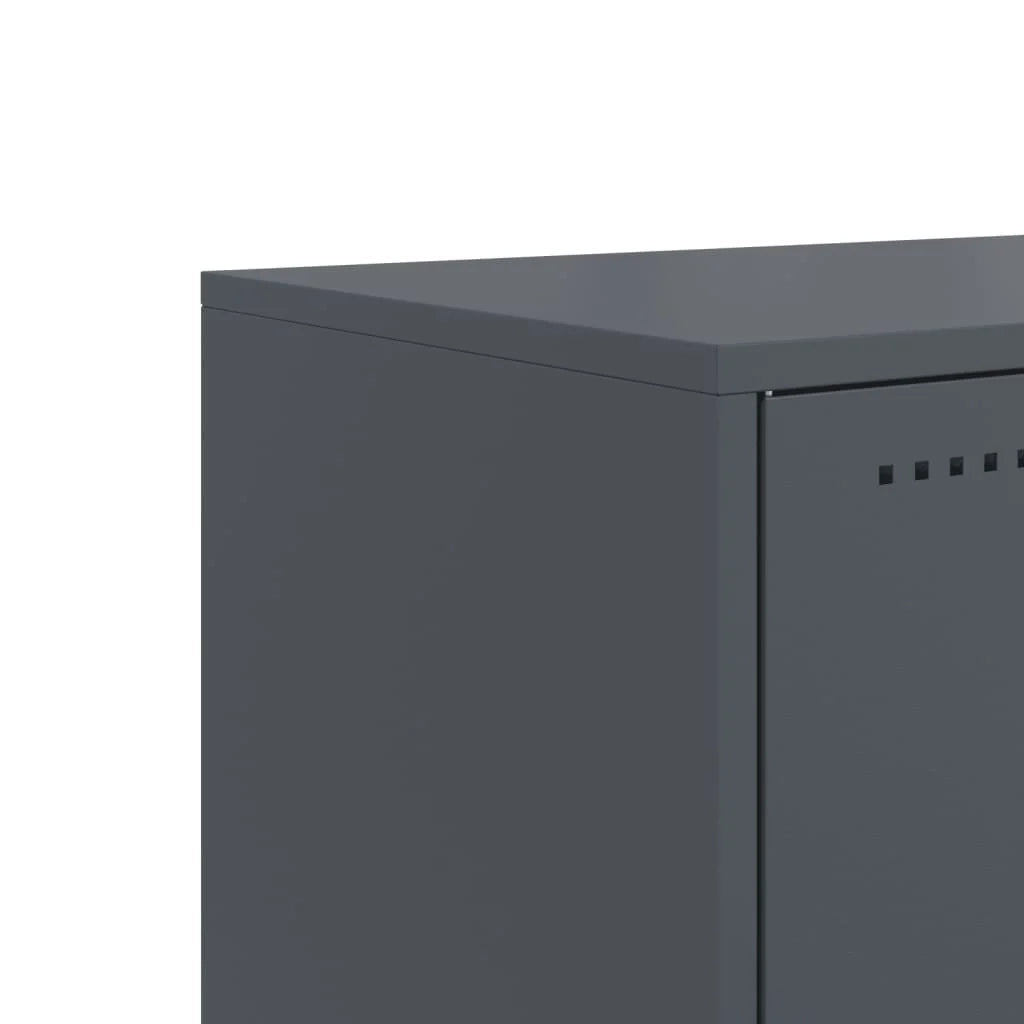 Mobile TV multimediale scaffale TV credenza mobile TV sala da pranzo soggiorno camera da letto 100,5 x 39 x 43,5 cm acciaio antracite 02_0026379