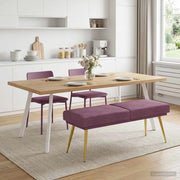 Panchina a doppio strato Viola 120 x 45 x 46 cm Velluto 42038598