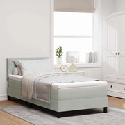 Letto a molle con materasso Grigio chiaro 90 x 200 cm Velluto 3339212