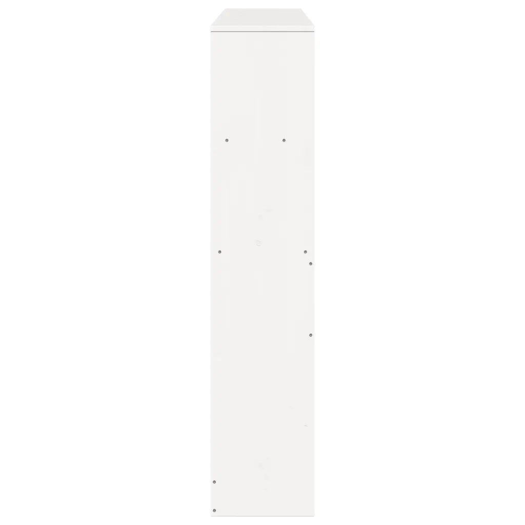 Testiera con Ripiani Bianca 160 cm in Legno Massello di Pino 855655