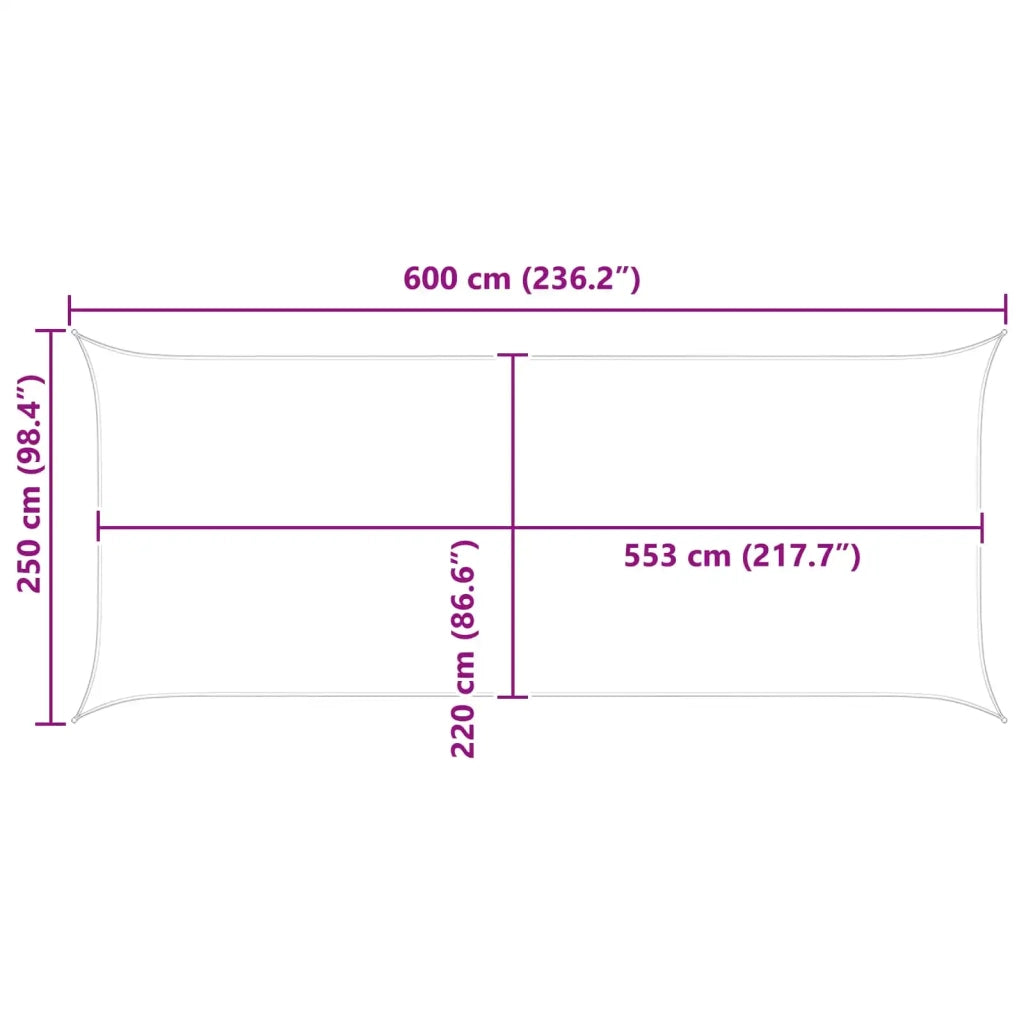 Vela da ombra solare Arancione e Marrone 6 x 2,5 m 42031042