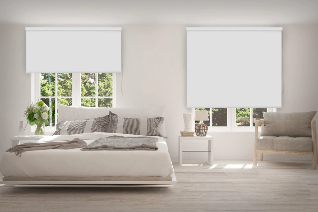 VIEWTEX Tenda a rullo opaca termica/oscurante  Bianco 120 X 250 cm - Made in Europe - 5 anni di garanzia
