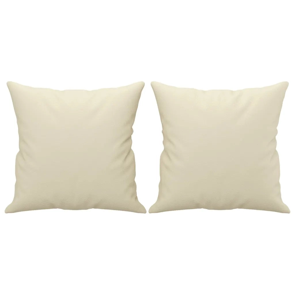 Divano a 3 Posti con Cuscini Crema 180 cm in Similpelle 3200809