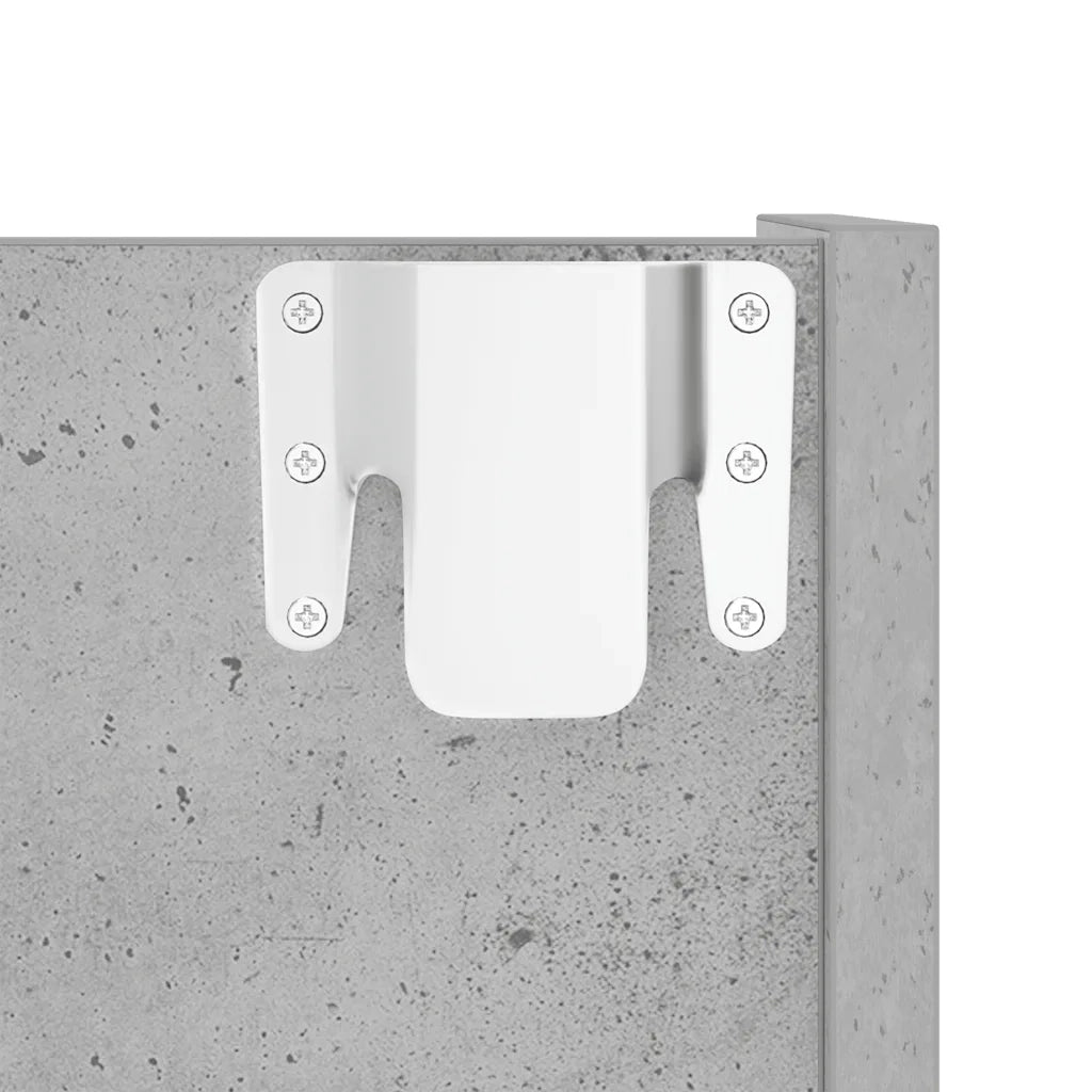 Scarpiera | Mobile per scarpe a Muro Grigio Cemento 60x18x90cm in Legno Multistrato