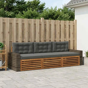 Set di divani da esterno 3 pcs Naturale e Antracite Poliestere 3382980