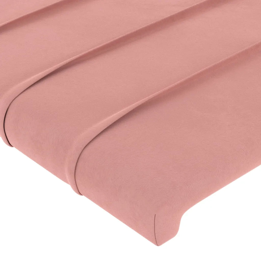 Testiera Rosa 180x5x118/128 cm Velluto 3116537