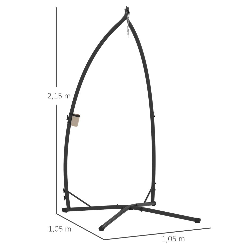 Sedia a Sospensione ¨C Minimal ¨C Nero, Acciaio