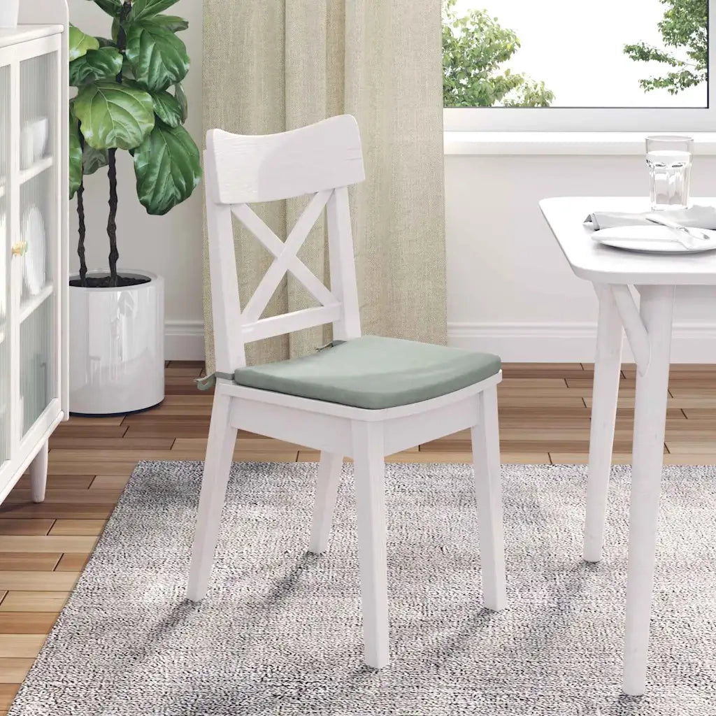 Cuscini per Seduta 4 pz | Cuscini per sedie Grigio chiaro 40 x 40 x 3 cm Velluto