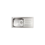 CM 010046.S1.01.2018 Cristal Filotop Lavello da incasso 1 vasca con gocciolatoio a destra Acciaio inox satinato (101x51 cm) colore Inox satinato