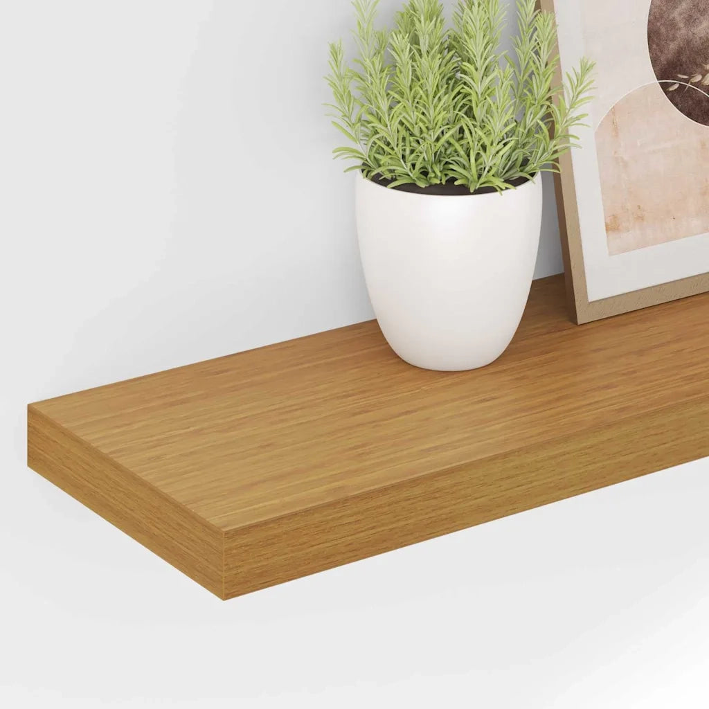 2 pz Scaffale da parete | Ripiano a parete | Mensola a parete Beige 120 x 23,5 x 4 cm