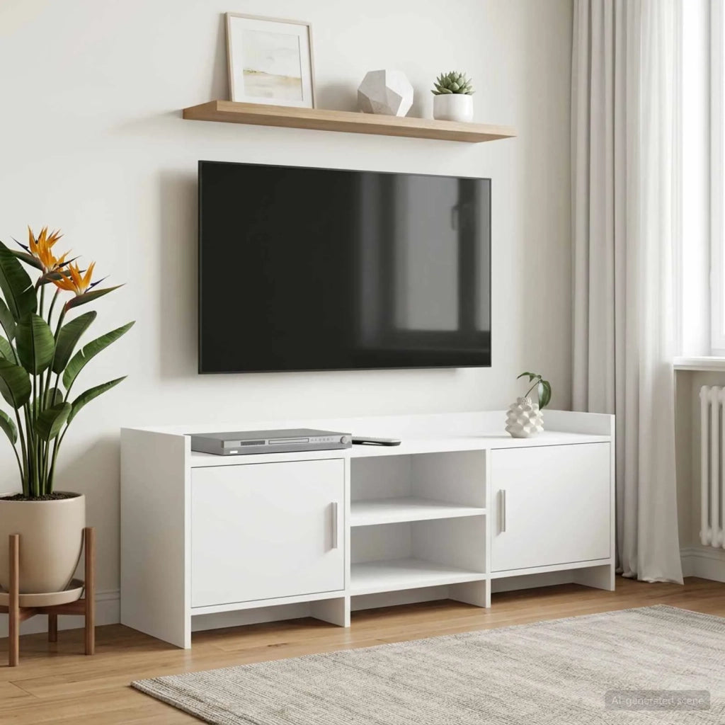 Mobile TV 130 x 33 x 47 cm Bianco Legno ingegnerizzato 8011171