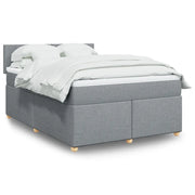 Giroletto a Molle con Materasso Grigio Chiaro 140x190cm Tessuto 3288968