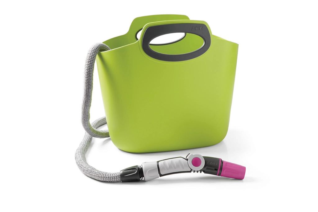 AQUAPOP MAXI VERDE LIME, 30M tubo estensibile da giardino,kit con borsa in plastica,lancia,presa rubinetto,raccordi