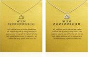 Catenelle a forma di loto - catenina a forma di clavetta a forma di loto - collana a clavetta corta - regali significativi - oro argento - Metallo .