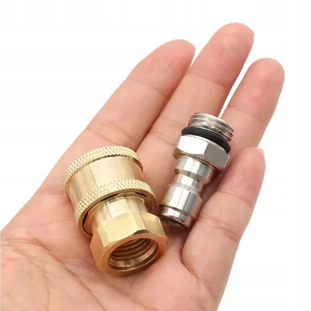 Adattatore Sgancio Rapido QC14 – 1/4" Femmina a 1/4" Maschio | Ottone + Acciaio Inox