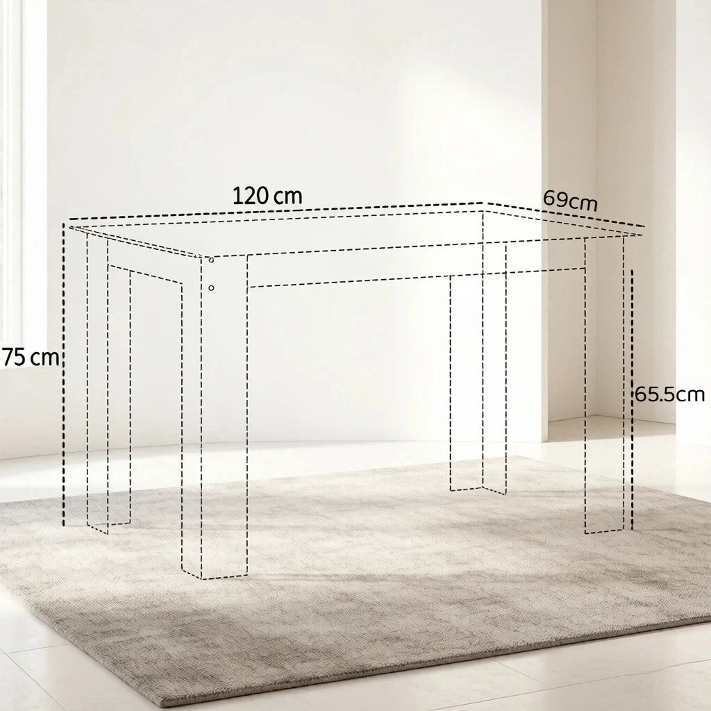 Elegante tavolo da pranzo, tavolo da pranzo moderno dal design centrale, versatile tavolo da soggiorno (solo tavolo da pranzo)