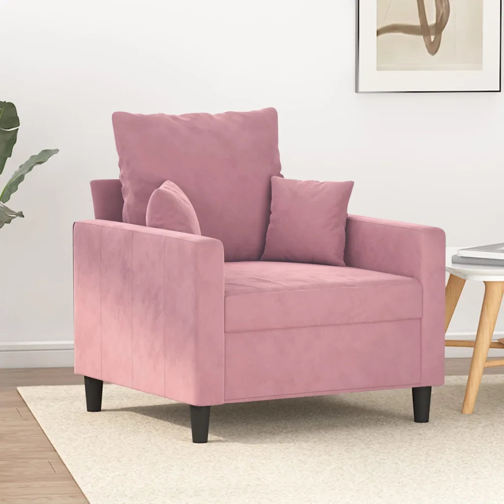 Poltrona | Sedia Relax Rosa 60 cm Velluto