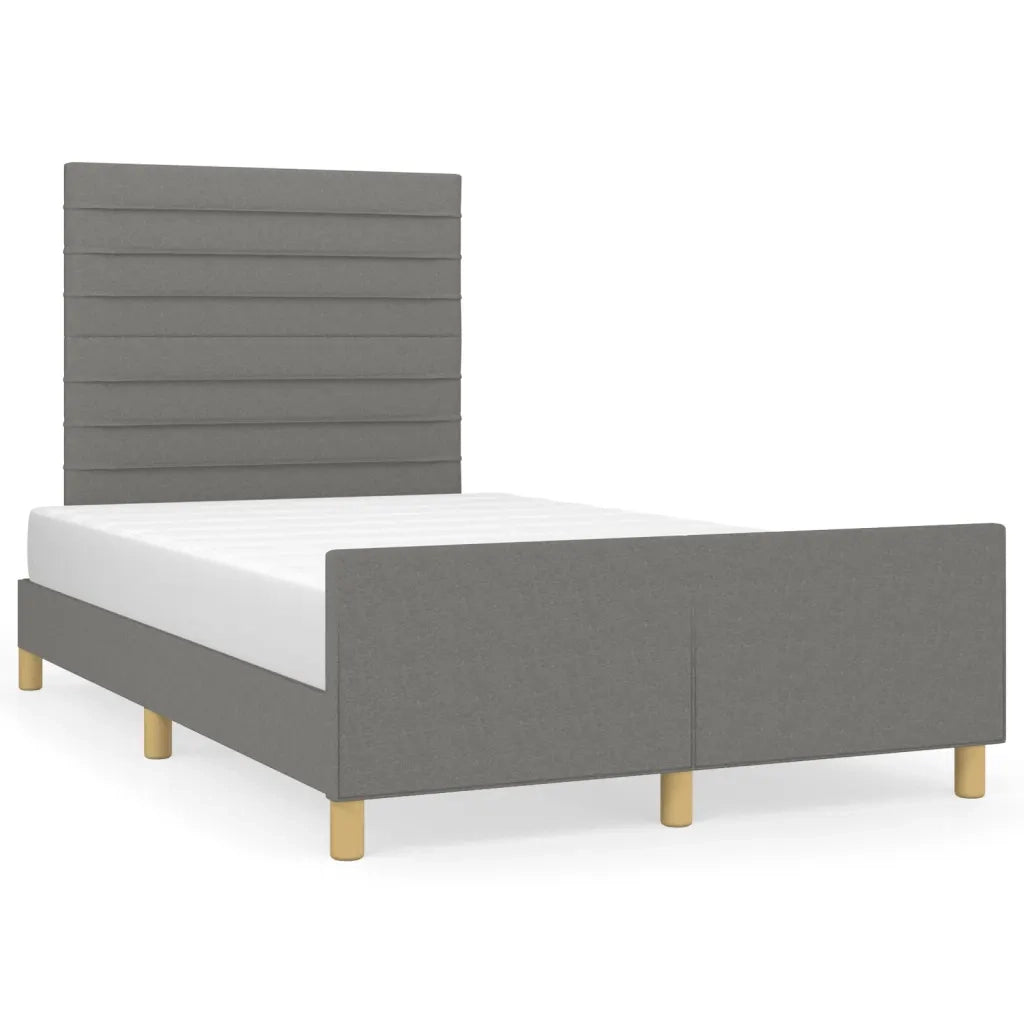 Giroletto senza Materasso-Struttura Letto Grigio Scuro 120x190 cm in Tessuto 815912