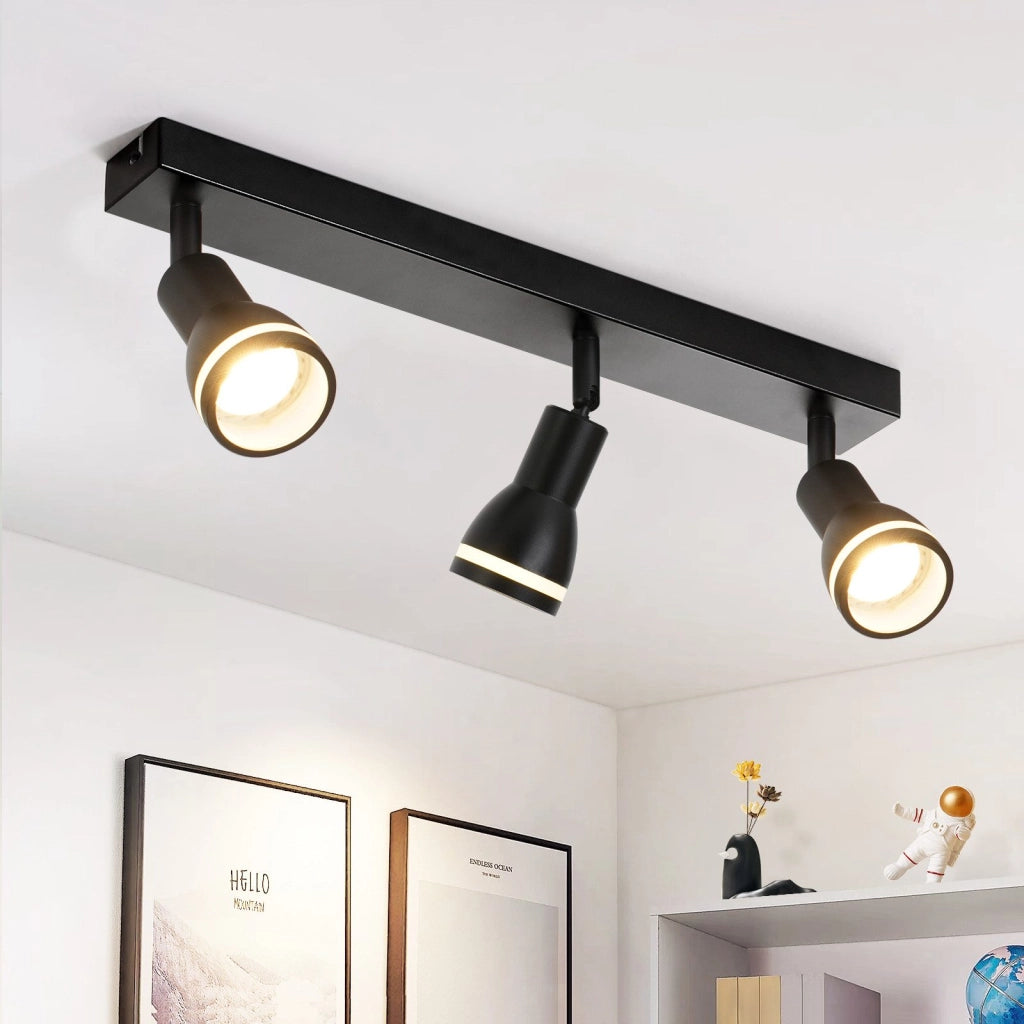 ZMH Faretto da soffitto 3 fiamme metallo GU10 per corridoio ufficio soggiorno
