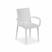 SEDIA IMPILABILE CON BRACCIOLI 'DUKE' Col. Bianco - PRO GARDEN