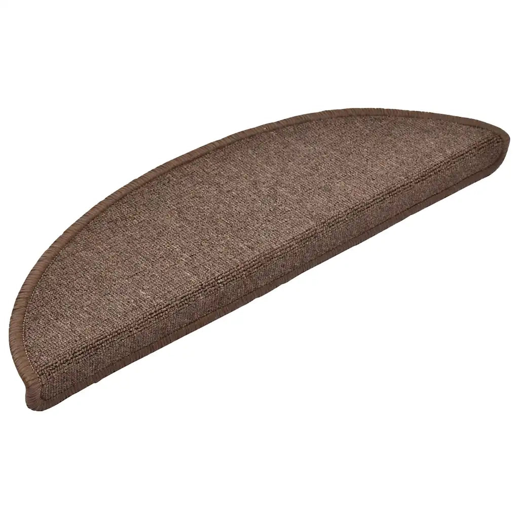 Tappetini per scale 20 pz 56x17x3 cm Marrone caffè Semicircolari 3365785