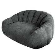 Poltrona pouf a zampa d'orso con seduta ampia e design ergonomico per soggiorno in flanella grigio