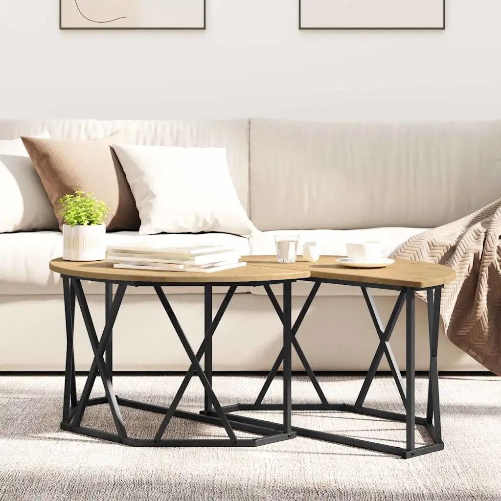 Tavolino da salotto Rovere artigianale 80 x 80 x 42 cm 868254