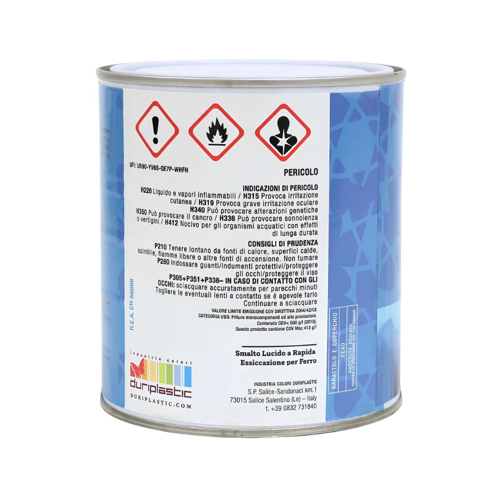 Durilux smalto sintetico lucido rapida essiccazione marrone 536 ral 8017 per ferro *** formato 2.5 lt, confezione 1