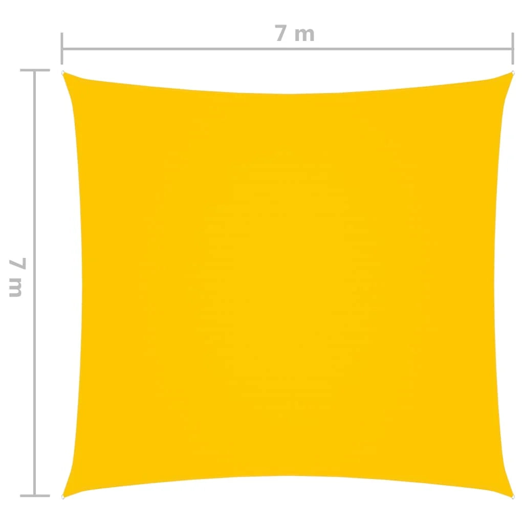 Vela ombreggiante/ombrellone quadrato 7 x 7 m in tessuto Oxford giallo 02_0009540