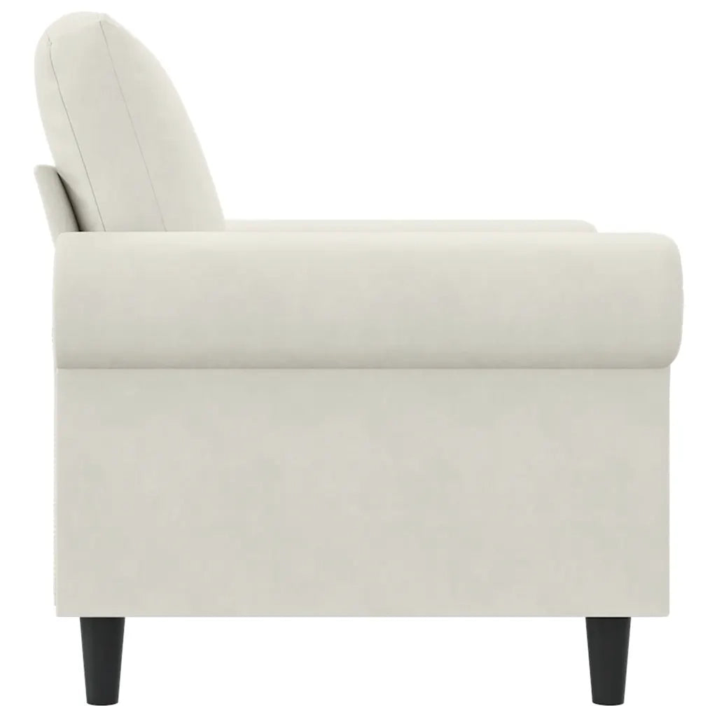 Poltrona-Poltroncina-Divano Sedia Crema 60 cm Velluto 815328