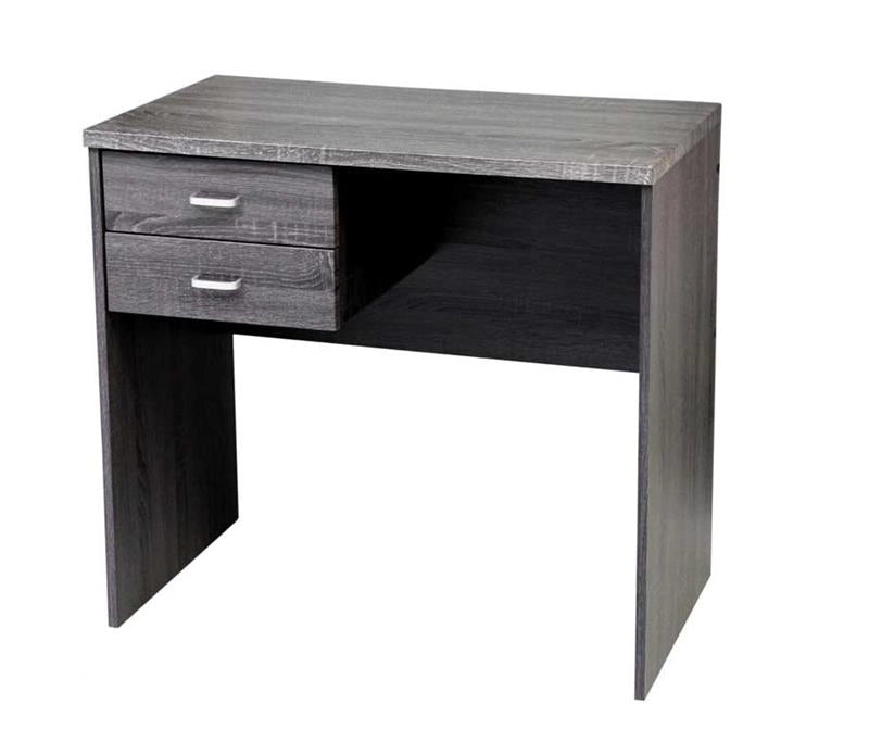 ERMES SCRIVANIA PER UFFICIO IN LEGNO CON 2 CASSETTI 80 X 40X 76 CM WENGÈ