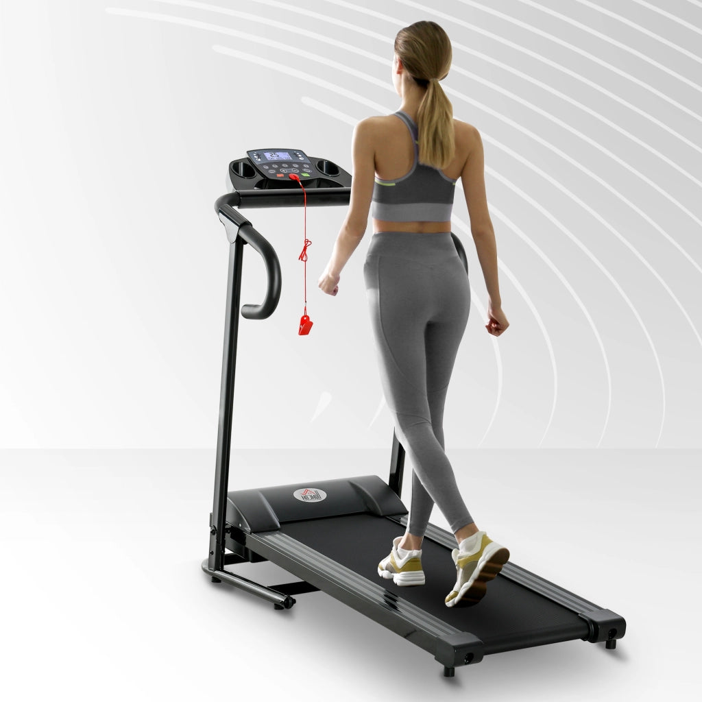Tapis Roulant Elettrico Pieghevole ¨C Xylo ¨C LCD Display, 0,8-10 km/h, 500W, 123x62x117cm, Nero