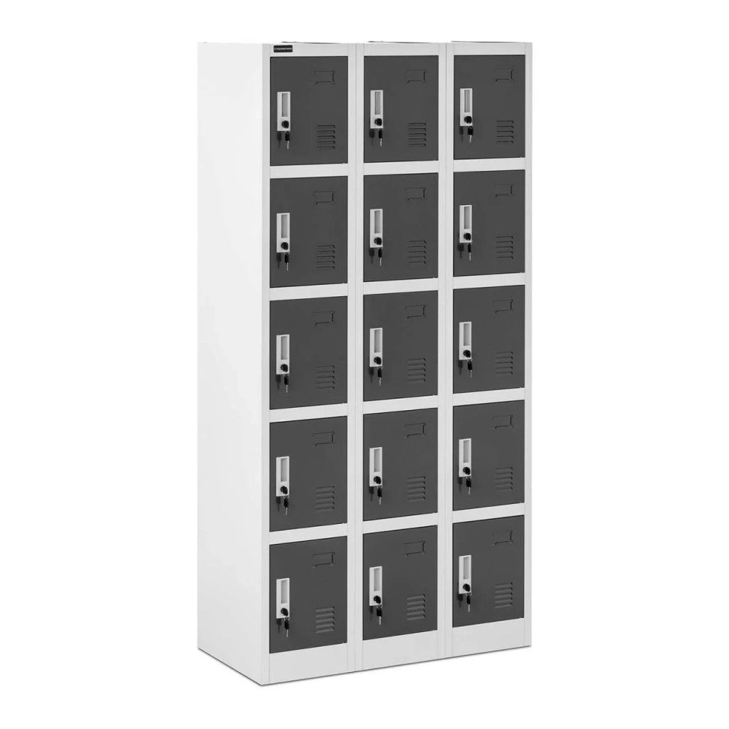 Armadio a 15 scomparti 180 cm grigio 14_0000471