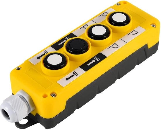 Box di controllo per gru a muro - 4 pulsanti - Resistente e facile da usare - Adatto per impianti di sollevamento - Realizzato in ABS Plastic
